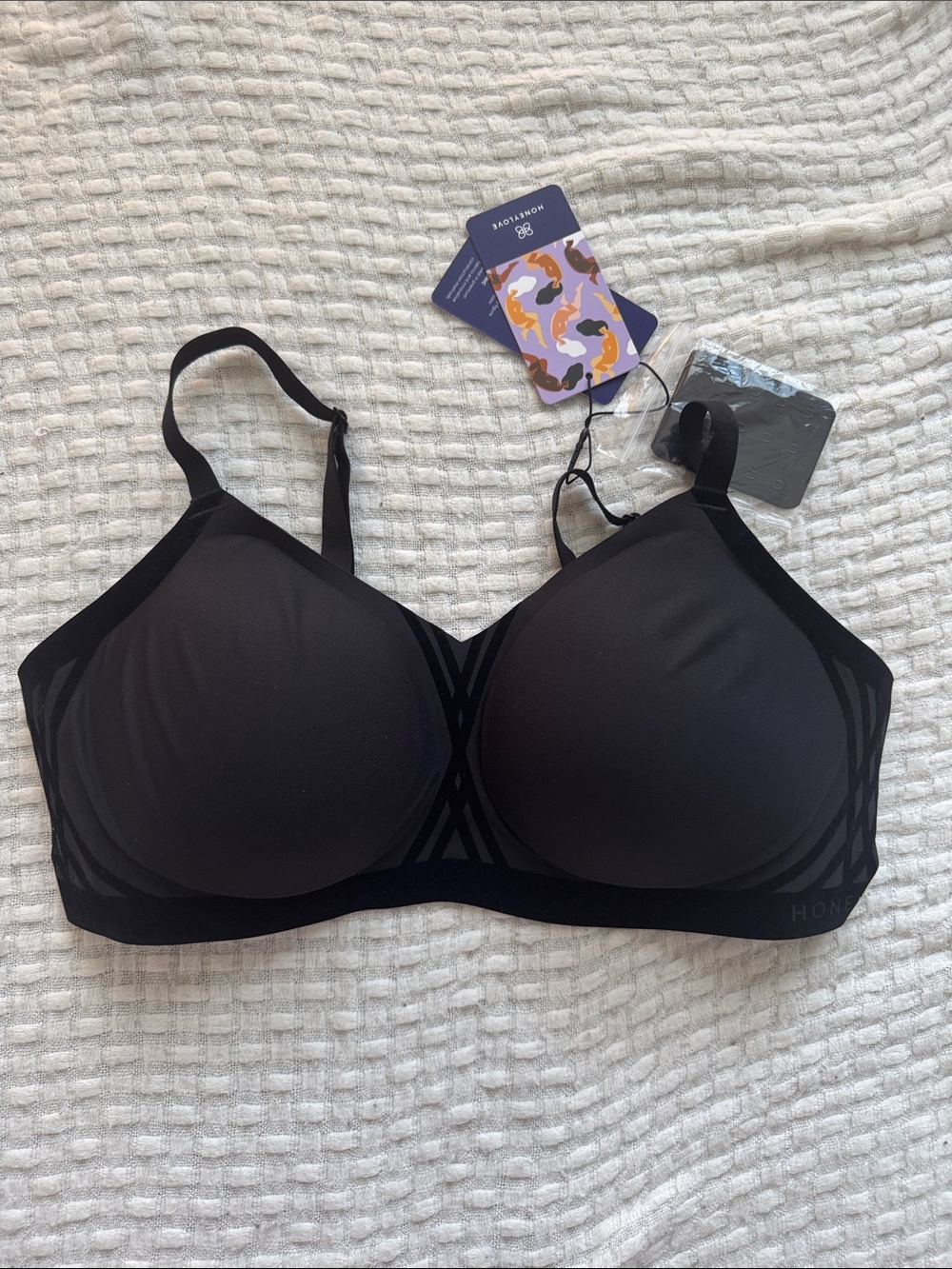 Honeylove Silhouette Bra Black Smooth Molded Contour Size M+